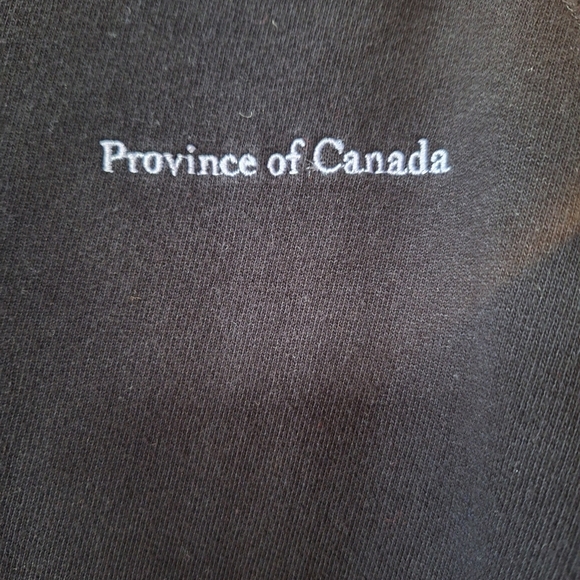 Province of Canada French Terry Sweatshirt Black Crew neck Unisex Size M - Picture 3 of 6